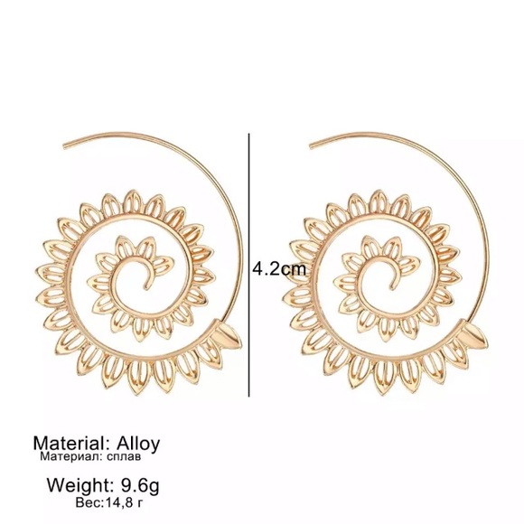 NEW!💙💎BEAUTIFUL💛GOLDEN💛SPIRALS!💎💙BOHO HIPPIE - Picture 6 of 8